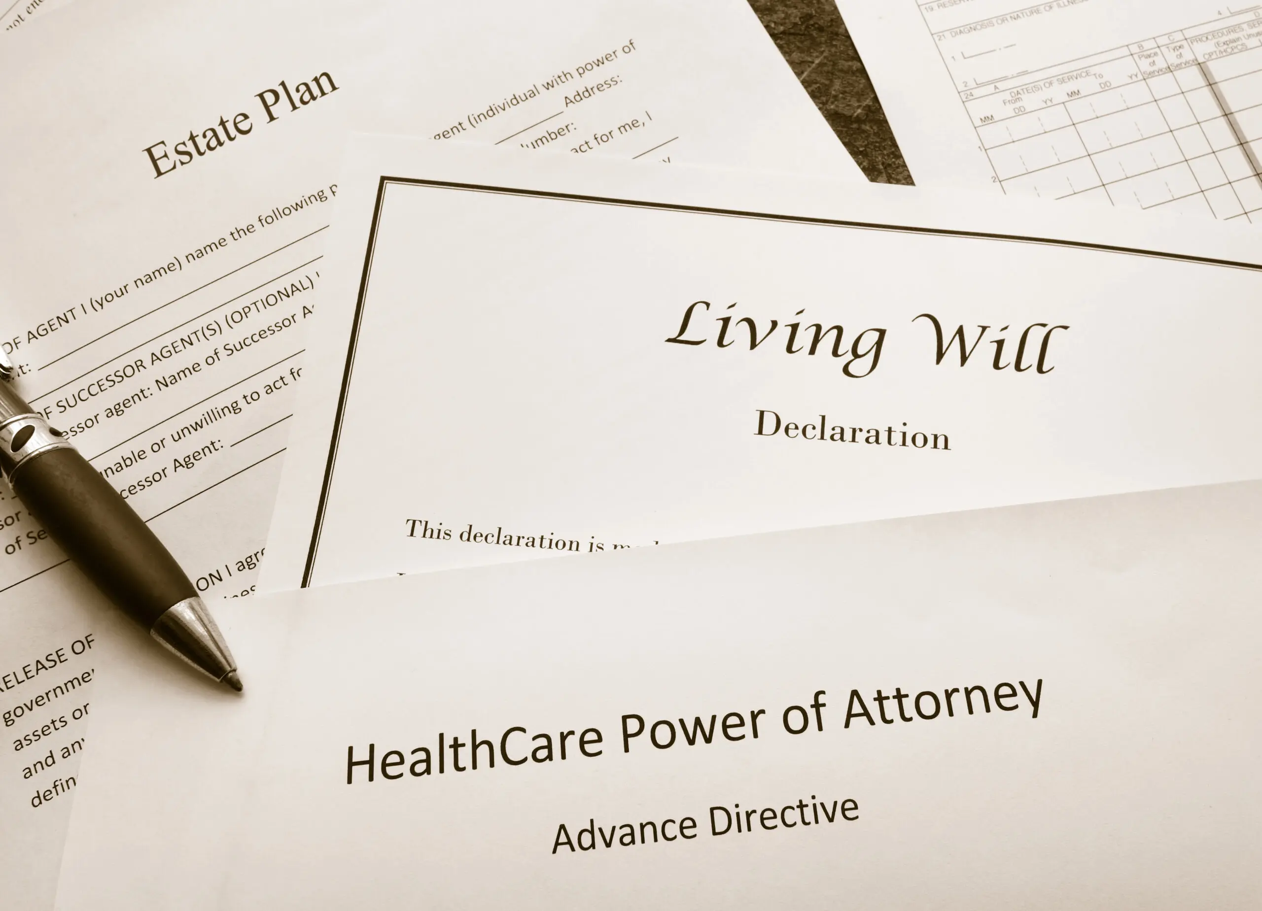 Living will and health care power of attorney documents